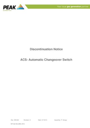 Discontinuation Notice DN003 - ACS