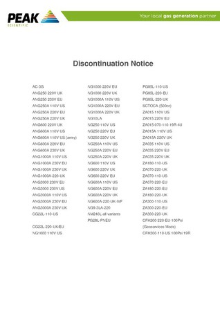 Discontinuation Notice DN006 - Legacy products