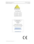 CFH 200-100 PSI CFH 300-100 PSI CFH 600- 100 PSI  - User Manual