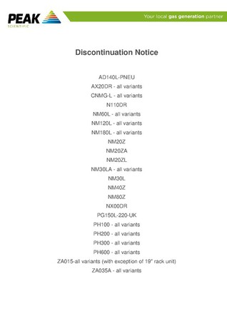 Discontinuation Notice DN007 - Legacy Products