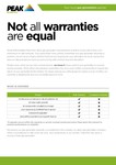Warranty Fact Sheet