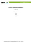 Product Obsolescence Notice- PODN-001