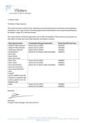 Waters Suitability Letter