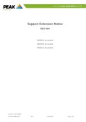 Support Extension Notice SEN-004 NM20ZA, NM30LA, ABN2ZA