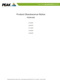 Product Obsolescence Notice - PODN-002