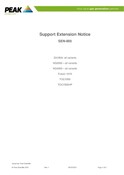 Support Extension Notice SEN-005 ZA180A- all variants NG2000 – all variants NG4000 – all variants Fusion 1010 TOC1500 TOC1500HP