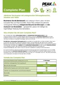 Peak Warranty Plans 2021 - Complete Plan (German)