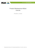 Product Obsolescence Notice Infinity 360L – all variants